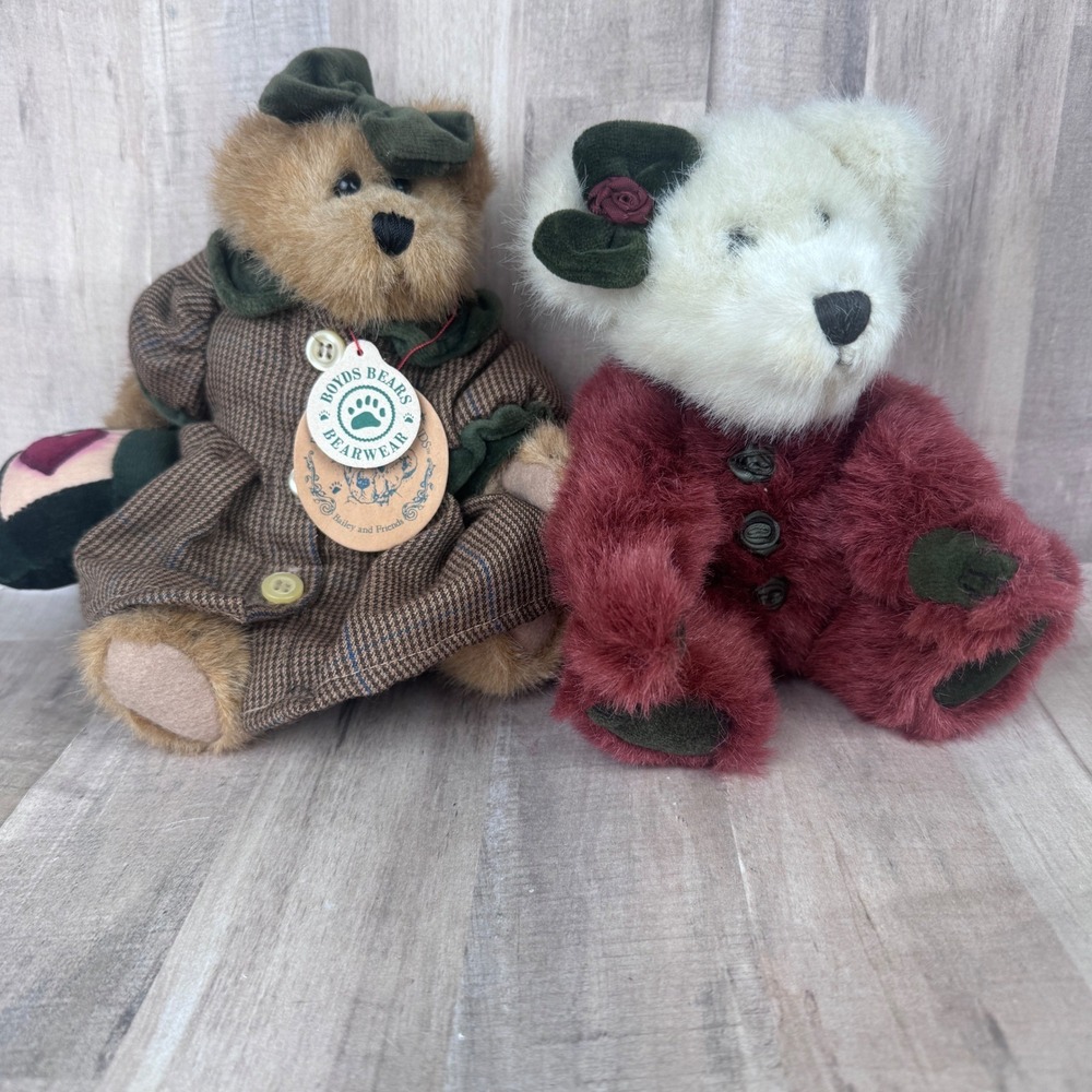 Boyds Bears Lot of 2 Plush Bears Bailey and Friends Glynnis